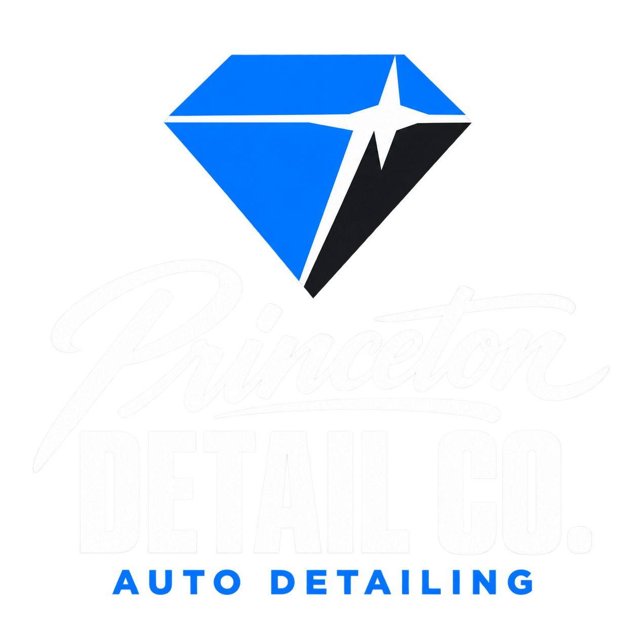 Princeton Detail Co. — Auto Detailing, with blue diamond emblem
